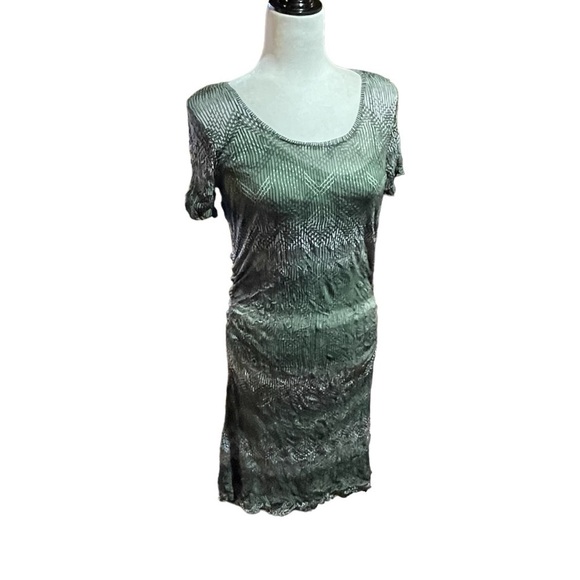 Hedge Green Fine Net Aztec Print Dress by Sandwich NWT - Size Medium - Picture 7 of 16